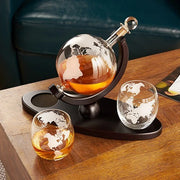 Globe decanter & glass whiskey set