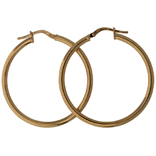9ct rose gold hoops