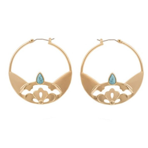 Gold plated earrings by Iskia