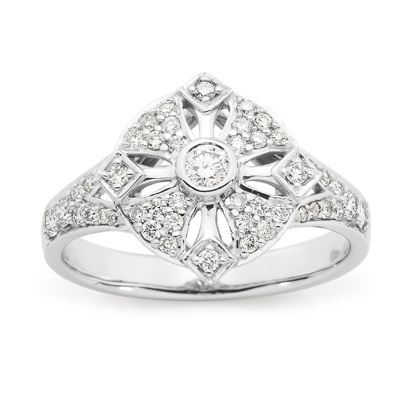 Pink Caviar Diamond ring
