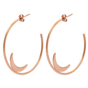 Summer Moon Earrings by Pastiche Rose Gold