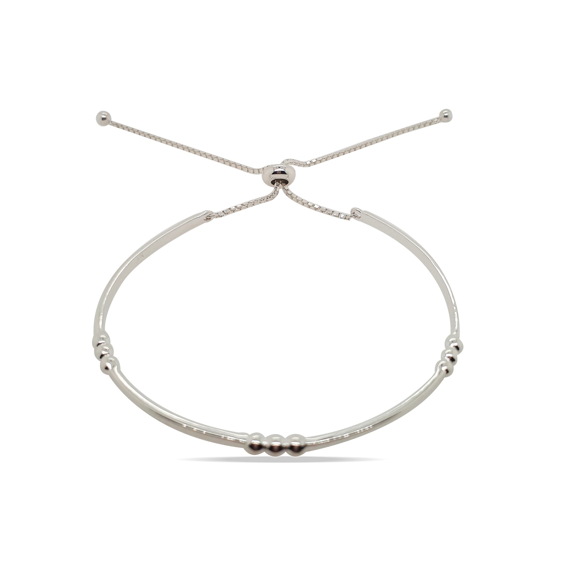 Sterling silver ball bangle