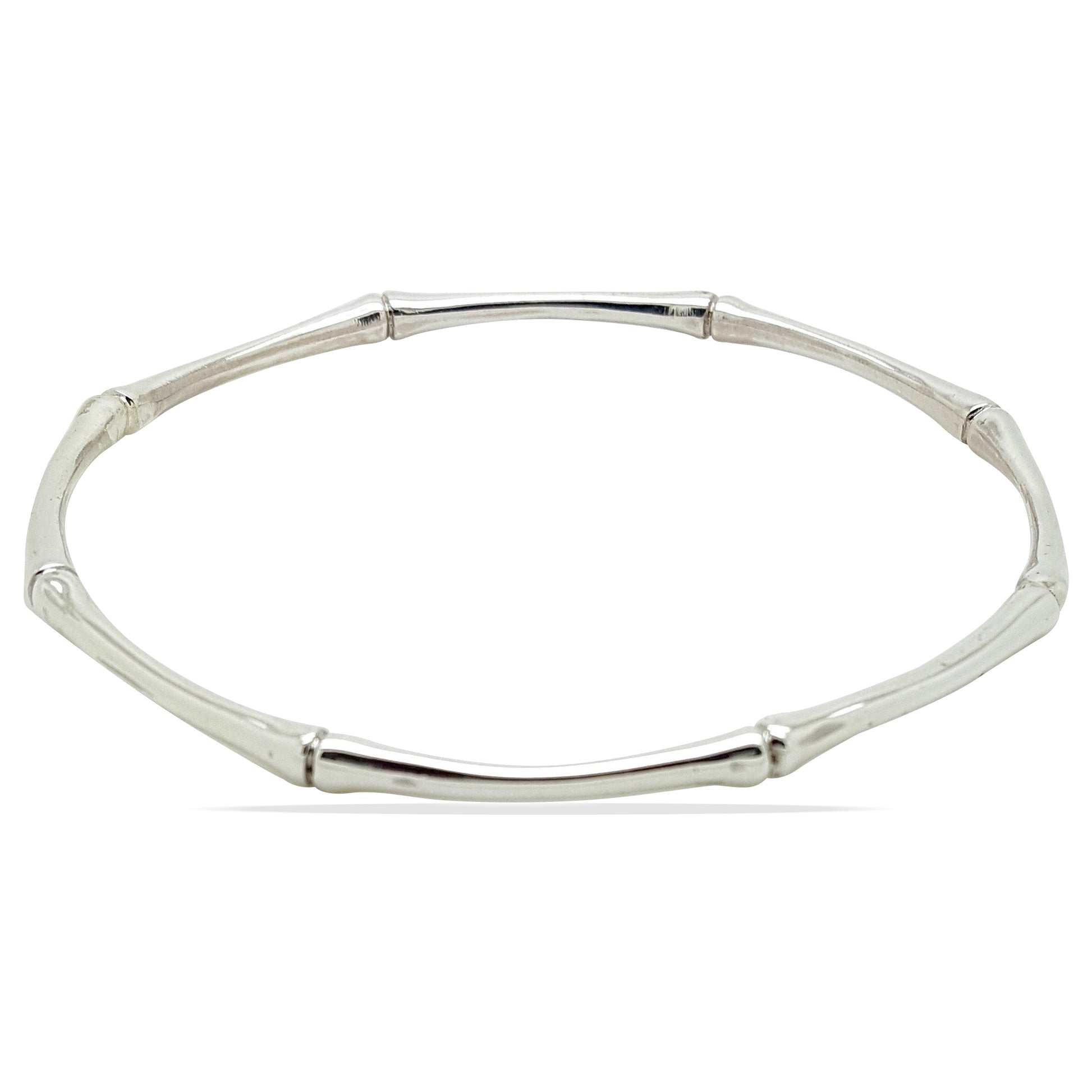 Sterling silver bamboo bangle