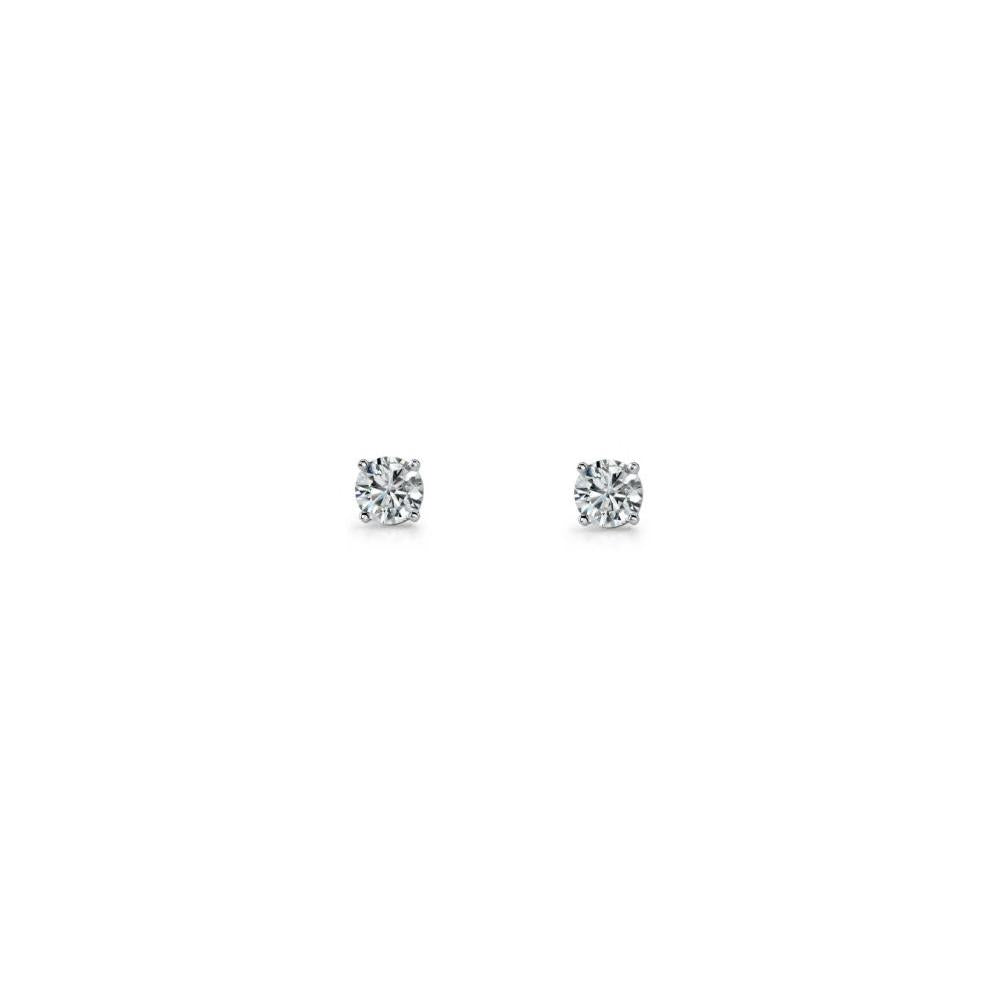 Sterling silver CZ studs.