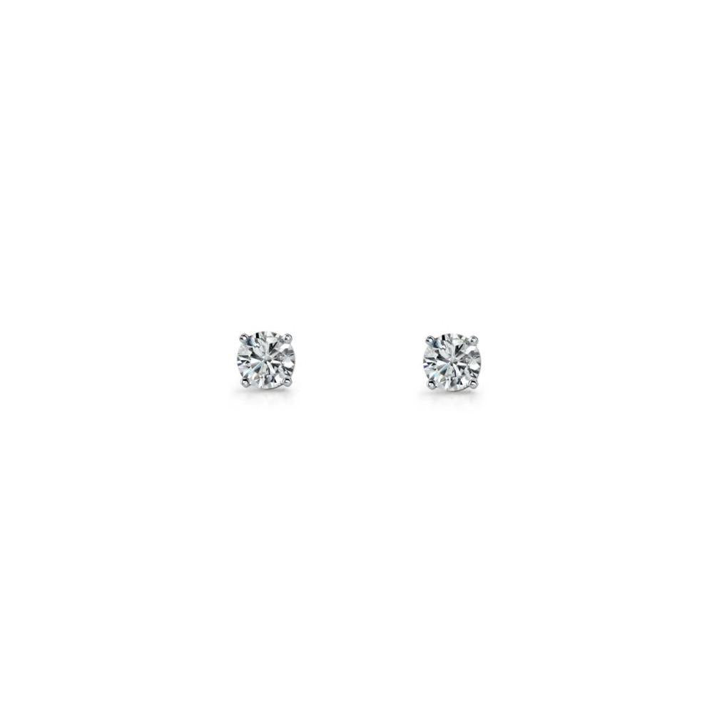 Sterling silver CZ studs.