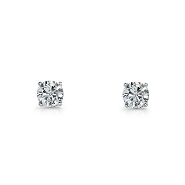 Sterling silver CZ studs.