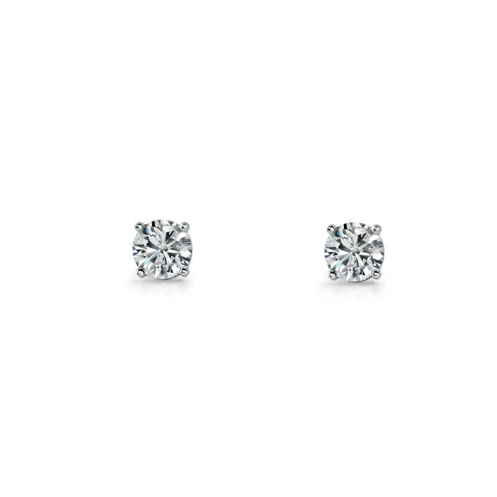 Sterling silver CZ studs.