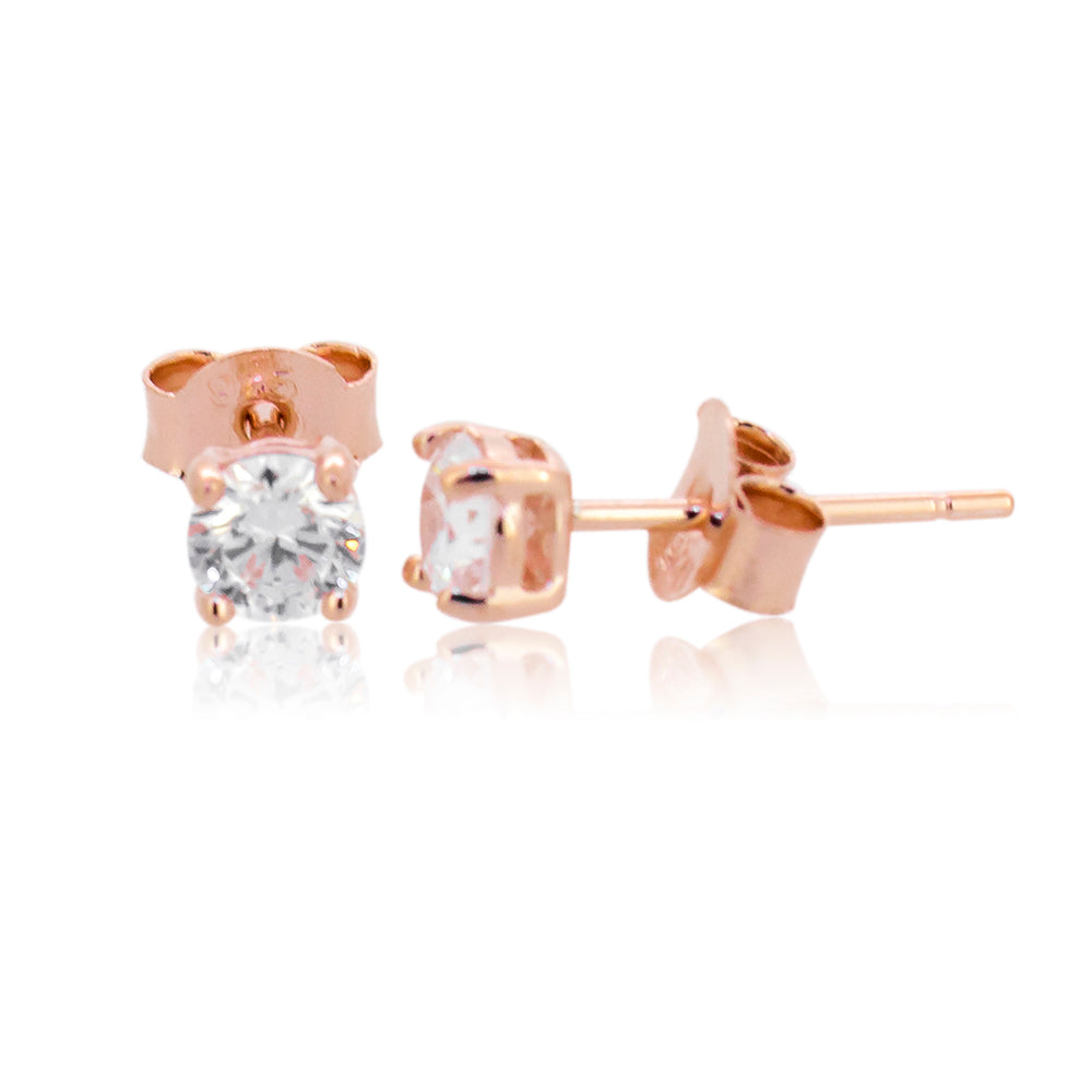 Sterling silver RGP cz studs