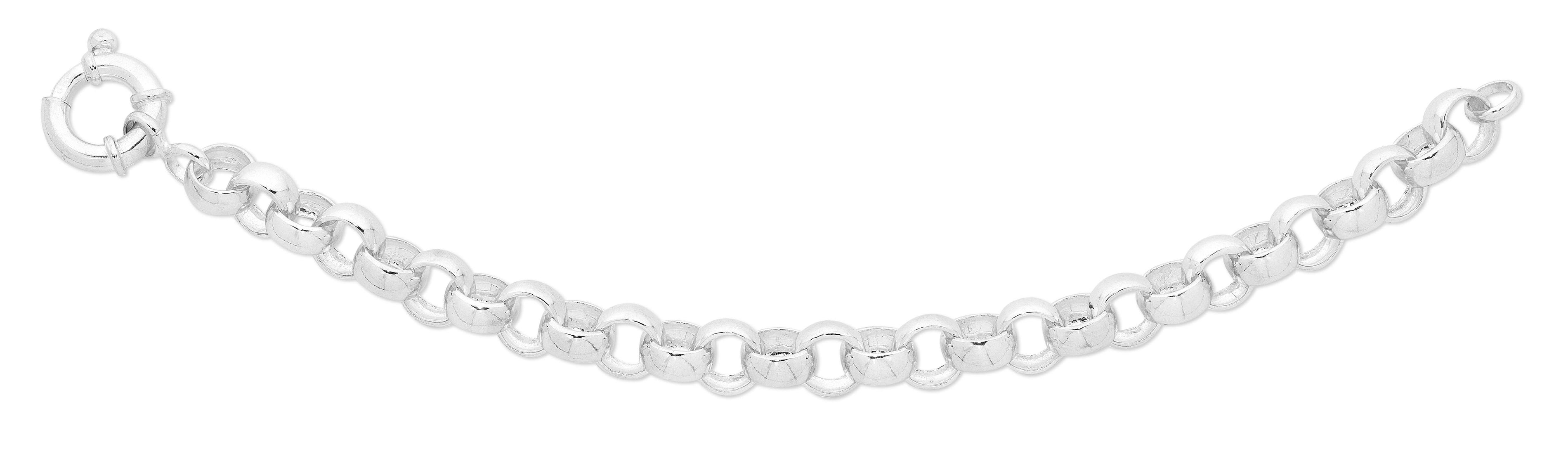 Sterling silver belcher bracelet with bolt ring clasp.