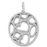 Sterling silver CZ pendant.
