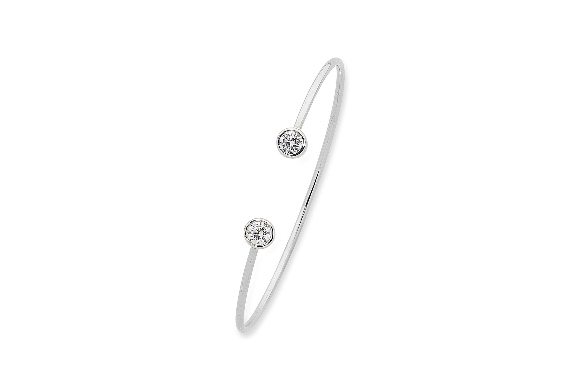 Sterling silver cuff bangle.