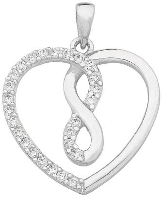 Sterling silver CZ earring & pendant set.