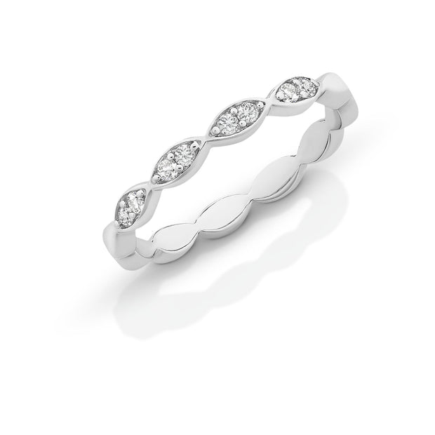 Sterling silver cubic zirconia ring.