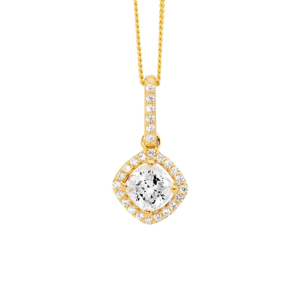 Sterling Silver CZ pendant.