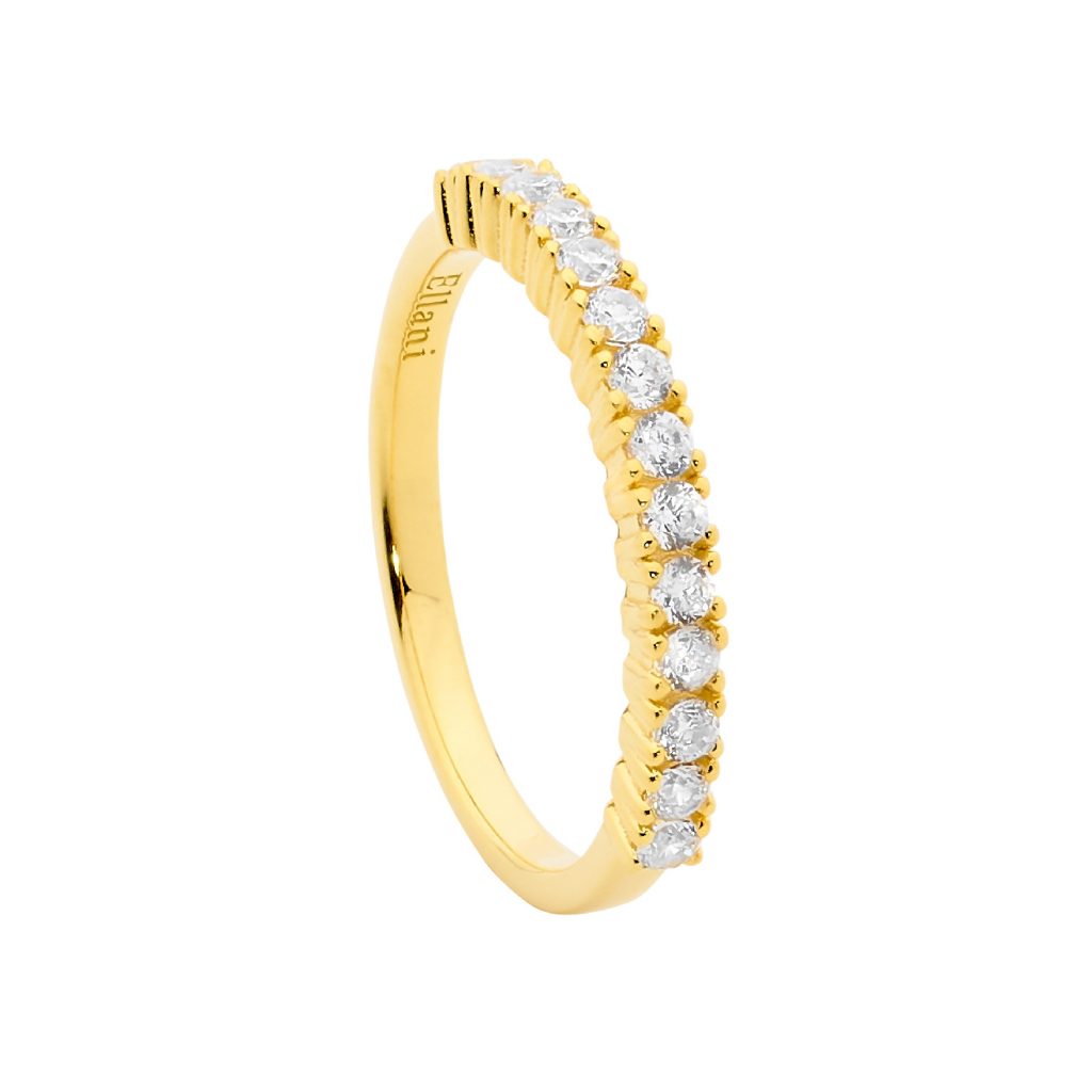Ellani Jewellery single row ring.