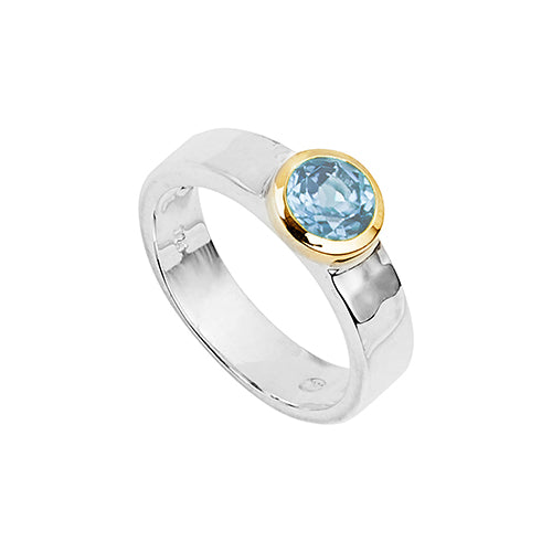 Sterling silver Blue Topaz ring.