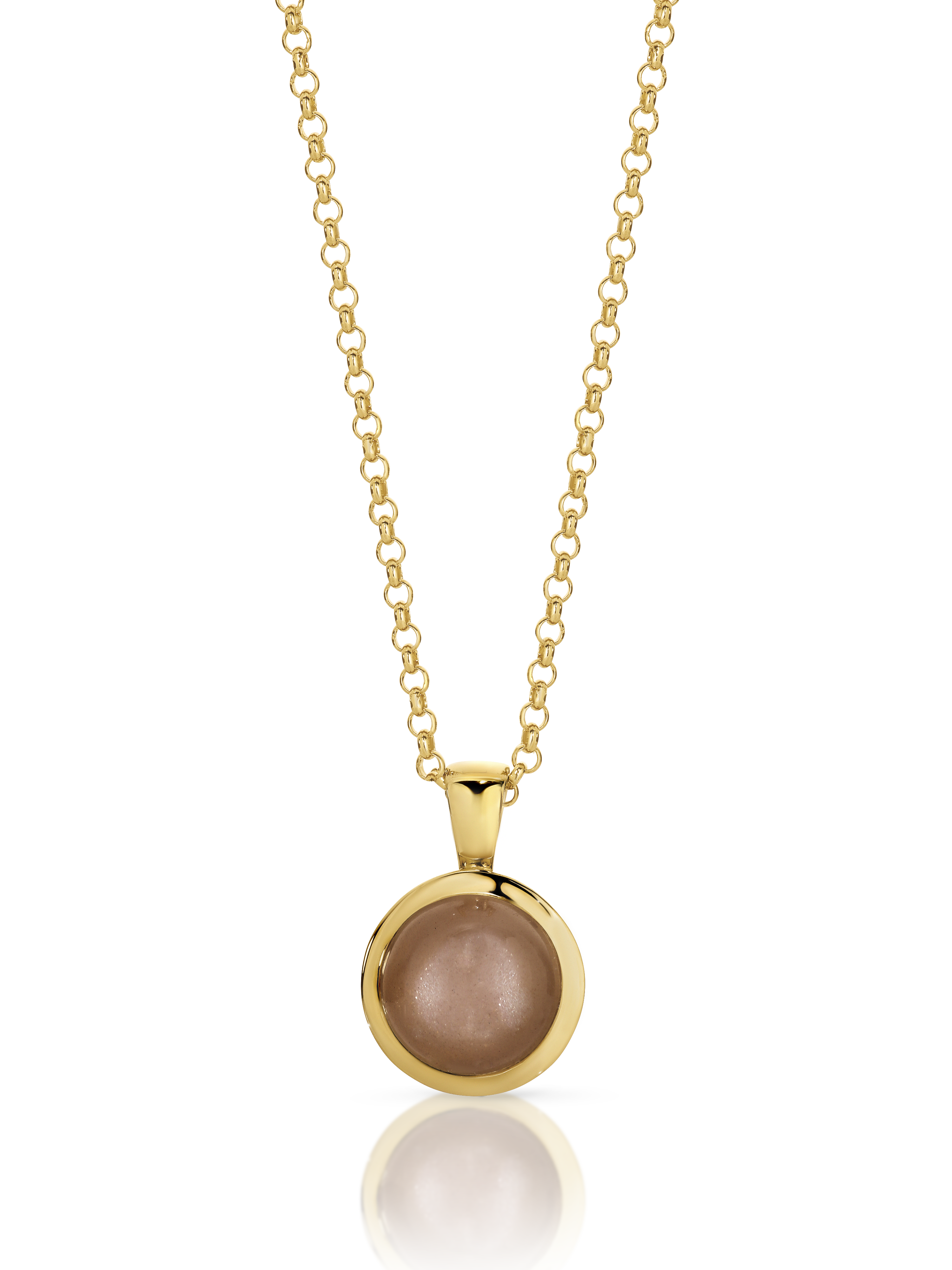 YGP Natural Peach Moonstone Necklace.