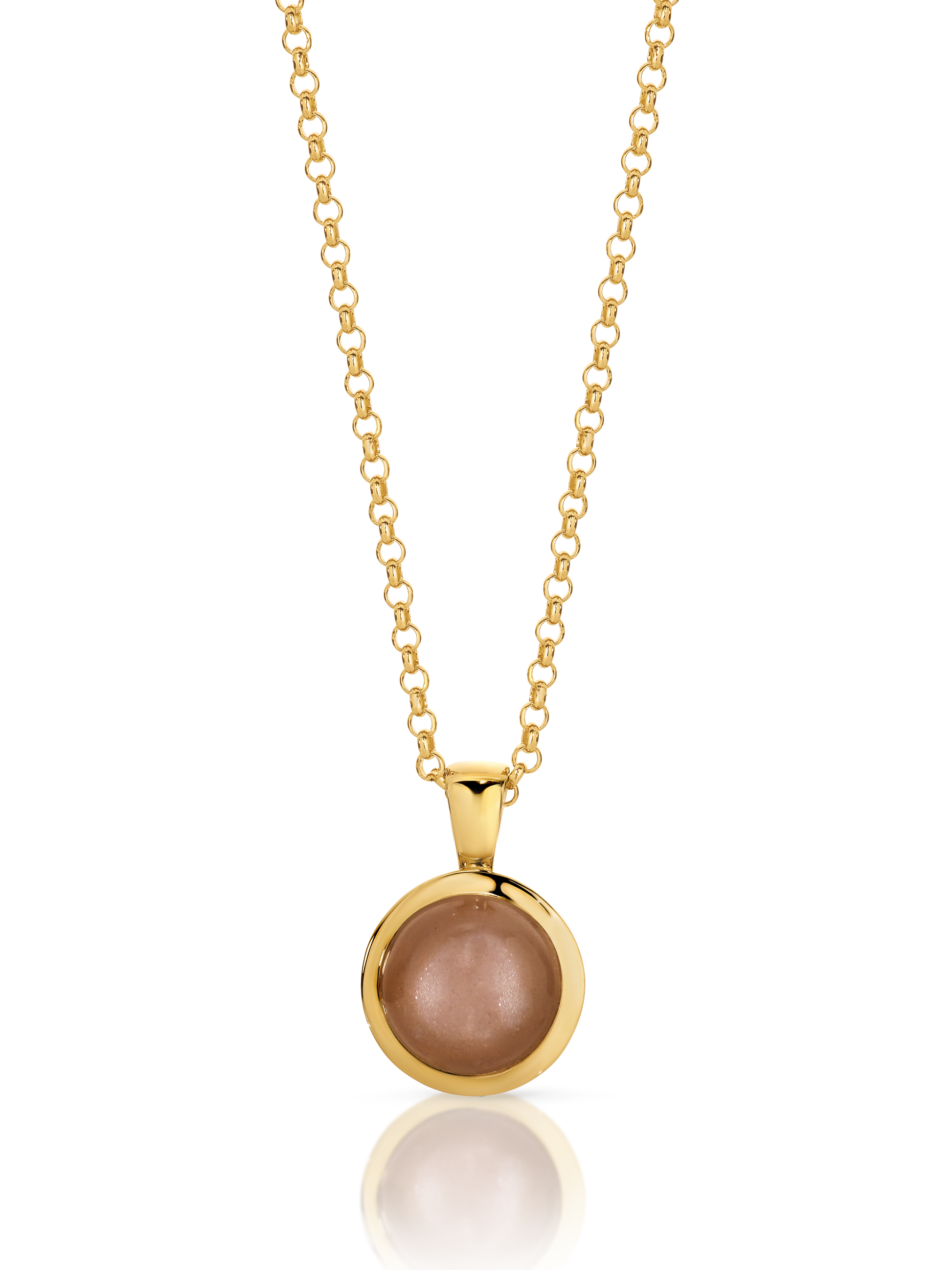 YGP Natural Peach Moonstone Necklace.