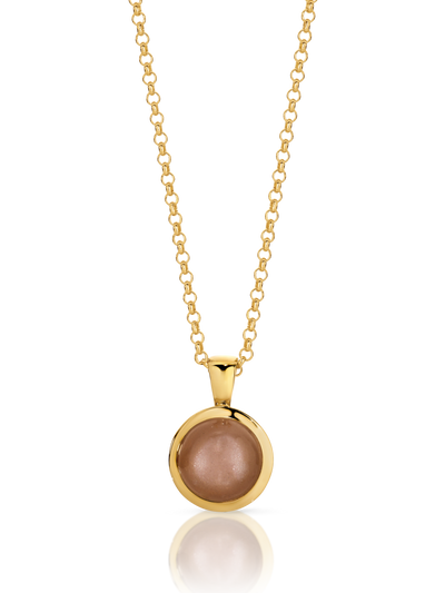 YGP Natural Peach Moonstone Necklace.