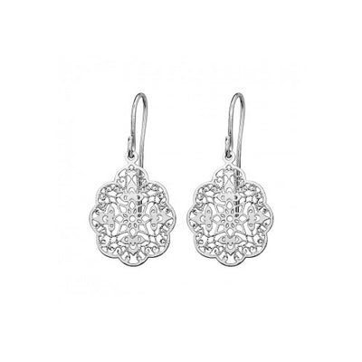 silver plated drop earrings