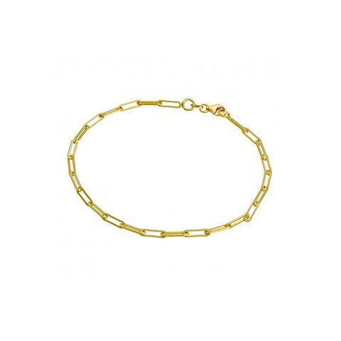 Sterling silver gold plated anklet