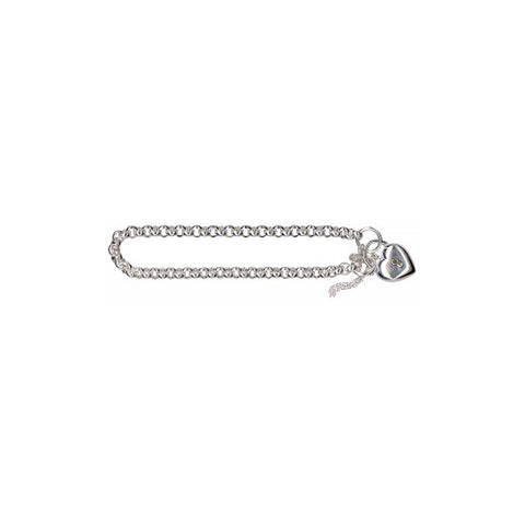 Sterling silver padlock bracelet