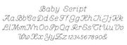Engraving styles for baby brooch & bracelet