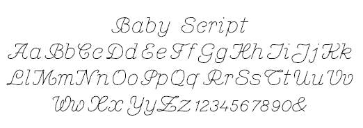 Engraving styles for children's cutlery