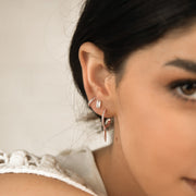 White topaz stud earrings
