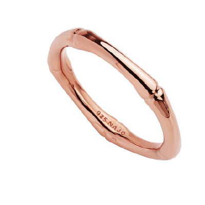 Rose plated bamboo ring