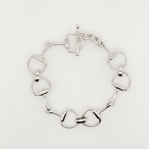 Sterling silver snaffle bracelet