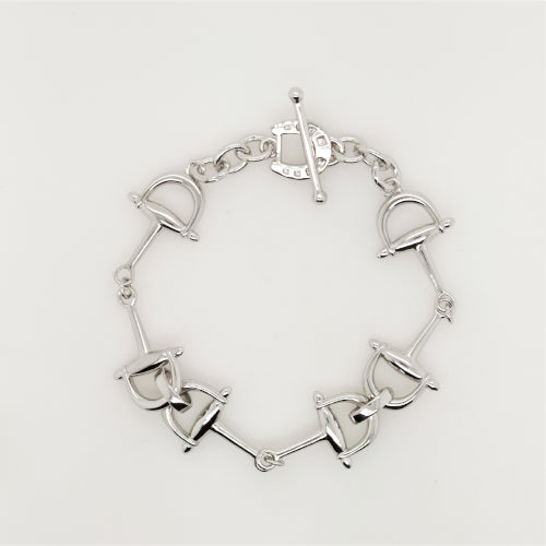 Sterling silver snaffle bracelet