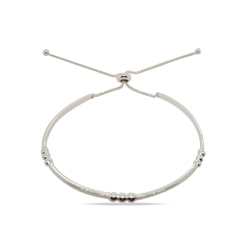 Sterling silver ball bangle