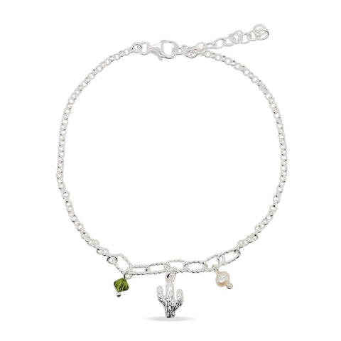 Sterling silver charm bracelet