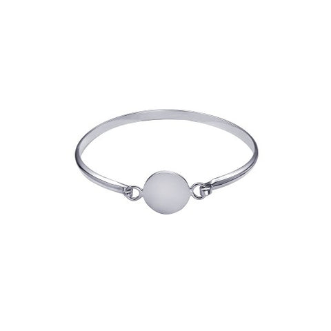 Sterling silver disc bangle