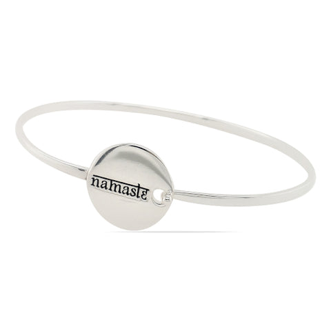 Sterling silver Namaste bangle