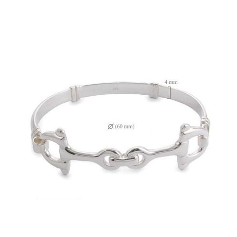 Sterling silver snaffle bangle