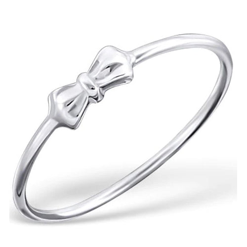 Sterling silver bow ring