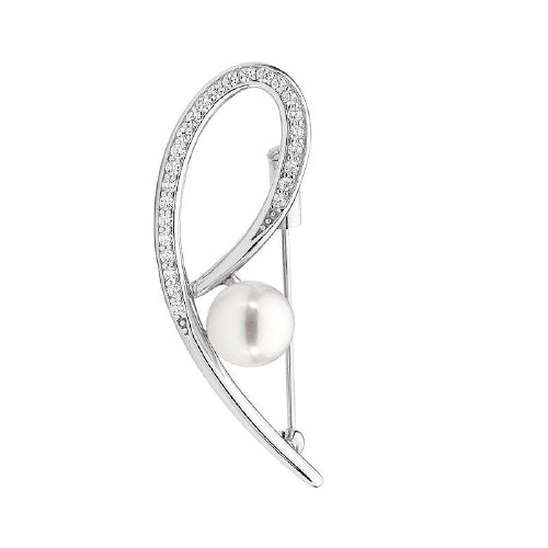 Sterling silver Pearl Brooch