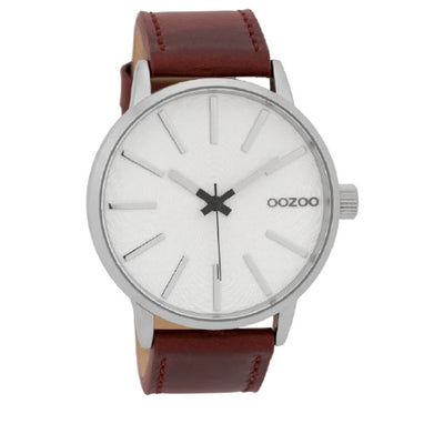 Oozoo gents leather band watch