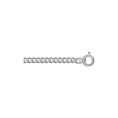 Sterling silver eurobolt curb bracelet