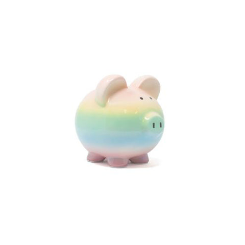 Rainbow Ombre Piggy Bank
