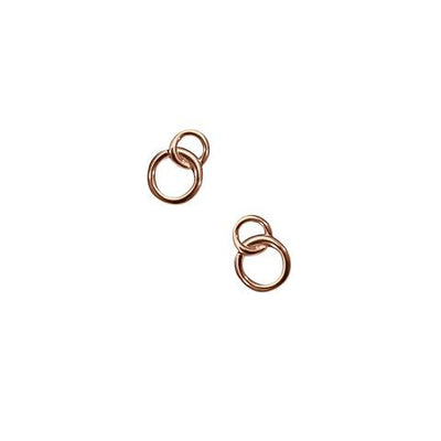 Sterling silver double circle studs
