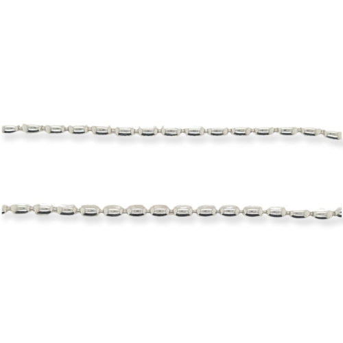 Sterling silver rice bead chain