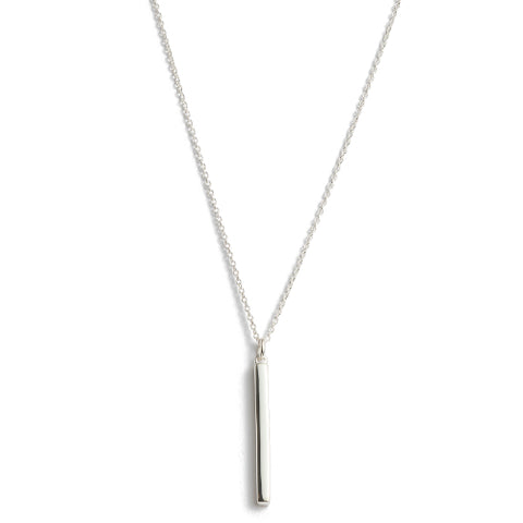 Co-ordinates bar necklace silver