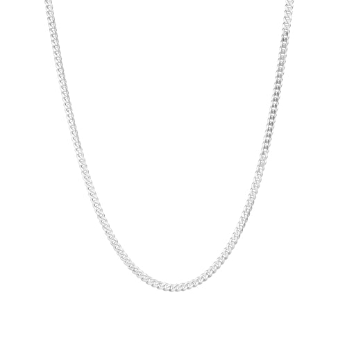 45cm sterling silver curb chain