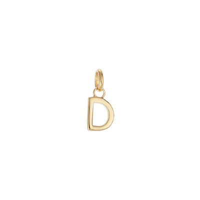Gold plated D initial