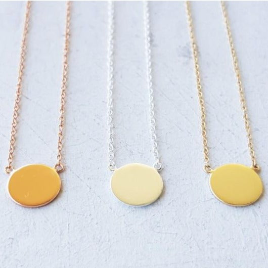 Disc Pendant and chain