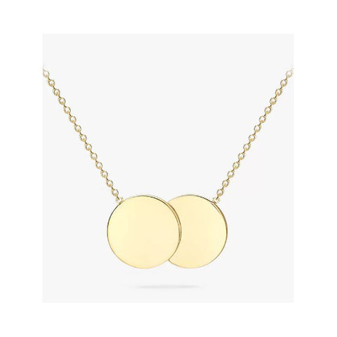 9ct double disc necklace