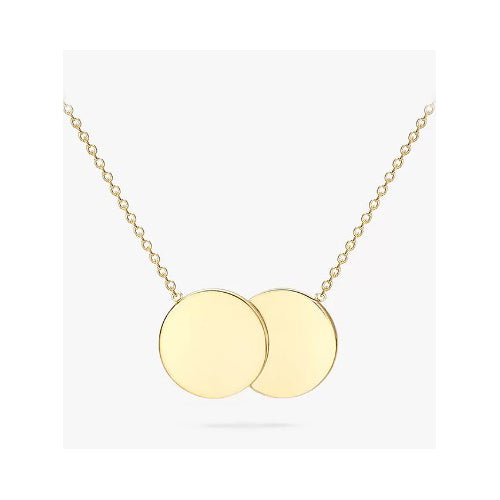 9ct double disc necklace